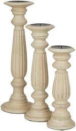 Deco 79 Candle Stands Wood Candle Holder, 18 by 15 by 12-Inch, Brown, Set of 3 - Image 5