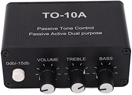Fafeicy compact audio controller black metal housing top perspective.