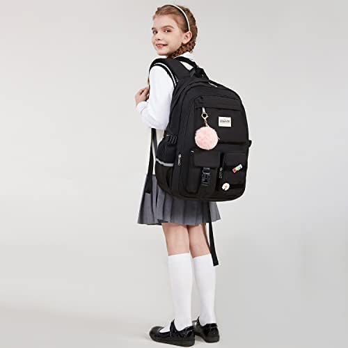 Abshoo student laptop daypack packed with school books, stationery items, and tech gear.