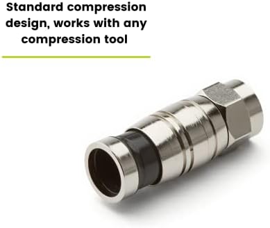 Corrosion resistant F connector being prepped for standard compression tooling.