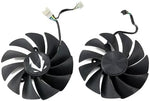 Close up view of the four pin connector header on the replacement fan set