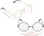 Three pairs of Play Bling metal wire frame circular glasses.