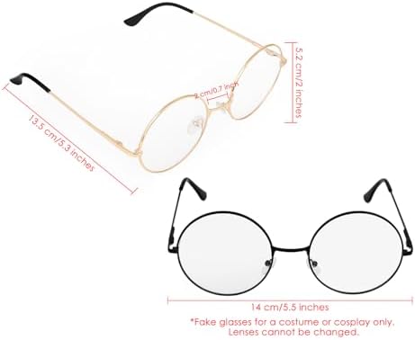Three pairs of Play Bling metal wire frame circular glasses.
