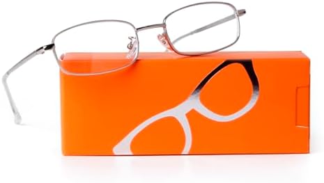Unisex Y2K style rectangle fashion glasses on a model