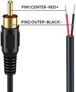 CableCreation audio adapter color-coded red and black wires