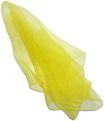 Twelve pieces of black Hoerev floaty scarves folded neatly for portable sensory play use