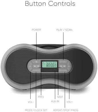 Core Innovations portable audio system showing compact size