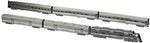 Kato Silver Streak Zephyr passenger cars showing corrugated stainless steel finish