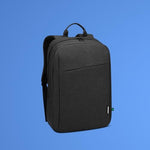 Lenovo 16 inch casual backpack showing padded laptop sleeve and internal storage compartments.