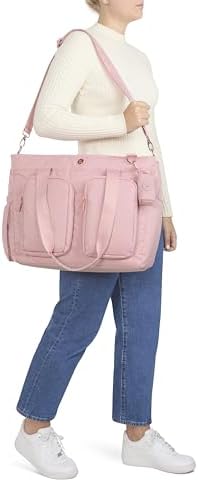 Internal layout of Huggies Weekender Tote featuring tech sleeve and compartments
