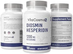 VitaCosmoX citrus bioflavonoid capsules supplement facts and ingredient label close up