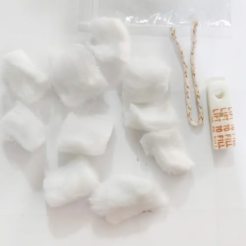 Replacement wick and cotton set for windproof petrol lighters.