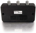 Steren antenna splitter close up of three female F type connectors