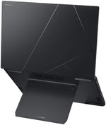 ASUS Zenbook Duo 2-in-1 laptop showcasing the included black port expander connected to the side chassis