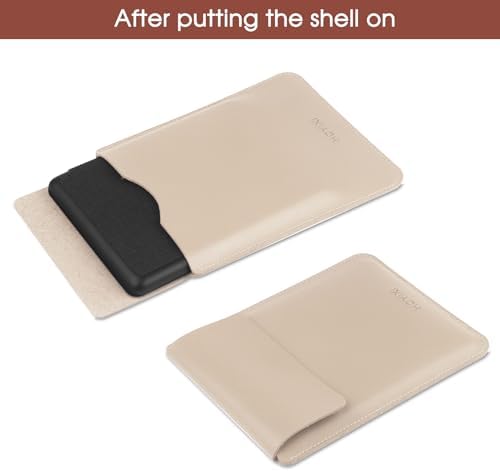 Minimalist white leather sleeve for Kindle and Kobo
