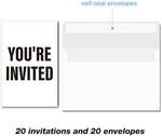 Soiceu teenage birthday invite cards close up highlighting the easy to write text fields for party details