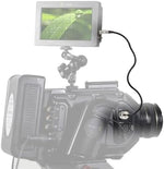 High definition BNC male bayonet connector side view of the camera patch cord