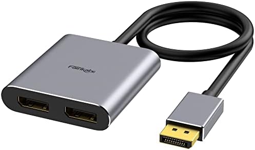 Fairikabe dual monitor display adapter angled view highlighting the dual output ports