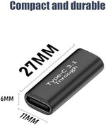 Pastall Thunderbolt compatible premium black USB-C couplers close up