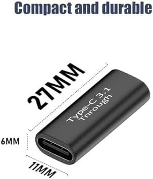 Pastall Thunderbolt compatible premium black USB-C couplers close up