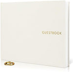 Close up of gold foil lettering on Zicoto guest book