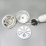 Heavy duty aluminum security camera bracket showing the hidden hollow cable management hole