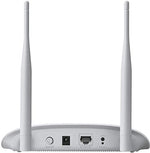 TP-Link 300Mbps wireless N access point showing back ports and power connection