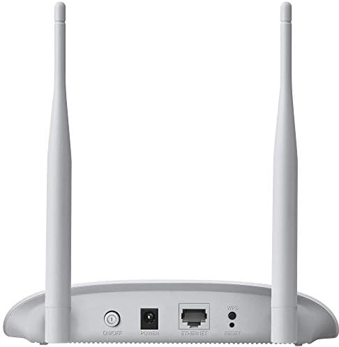 TP-Link 300Mbps wireless N access point showing back ports and power connection