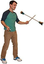 Side profile view emphasizing the precision weighted cup design of the authentic USA imported devil sticks.