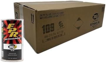 BG EPR oil system cleaner package including the eleven fluid ounce can and metallic keychain.