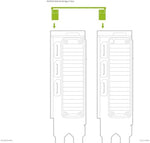 NVIDIA dual slot NVLink bridge premium packaging and contacts