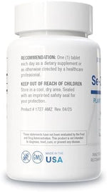 High strength whole food selenium dietary supplement bottle for thyroid health