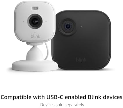 Authentic Blink outdoor smart camera power cable packaging demonstrating the extended thirteen-foot length and durable build.
