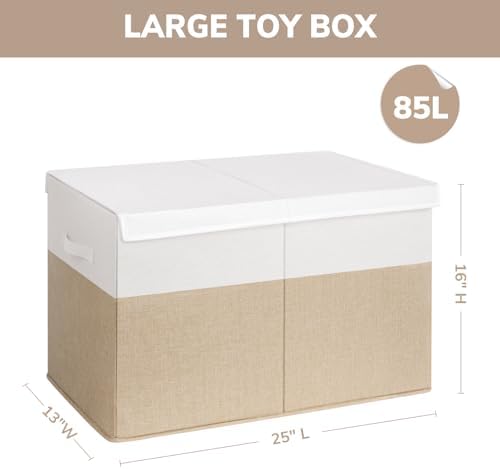 INDRESSME large toy chest with lid opened showing internal removable dividers for custom toy storage