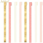 Aobkiat party tissue rolls displayed in rose pink, light pink, white, and gold shades.