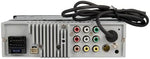 Soundstream single DIN touchscreen head unit showing 10-band digital equalizer settings.