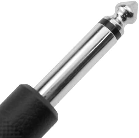 Close up view of the durable zinc alloy instrument jack connectors