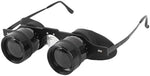Side profile of the ten times magnification folding eyeglasses illustrating the adjustable silicone ear hooks.