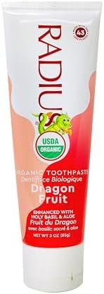 RADIUS organic toothpaste for toddlers fluoride free ingredients list