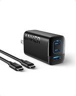 Anker triple port premium fast wall adapter with foldable prongs folded in