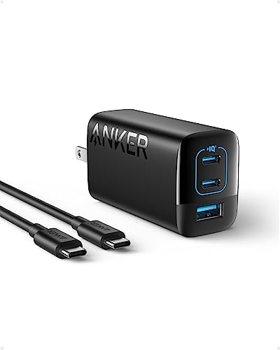 Anker triple port premium fast wall adapter with foldable prongs folded in