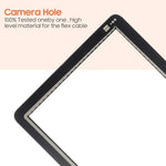 Rear view of Thirdpole Kindle Fire HD 8 Plus touch glass replacement showing pristine adhesive tracks