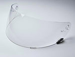 Close up view of the optical clarity on premium imported motorcycle shield