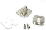 Lohas Select laptop lock anchor base plate mounted on a modern wooden office desk