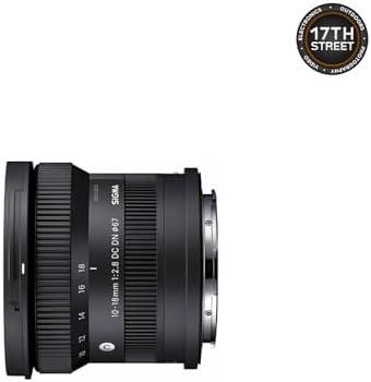 Sigma 10-18millimeter contemporary lens showcasing the compact lightweight body design