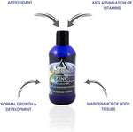 Mother Earth Minerals high absorption liquid zinc nutritional facts panel