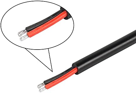 SinLoon right angle 12V power supply cord highlighting the 5.5mm by 2.1mm barrel connector dimensions