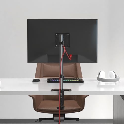 Side profile of Pholiten adjustable monitor desk mount