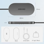 JINRAIKO magnetic desktop charger setup showing free thunderbolt port utilization