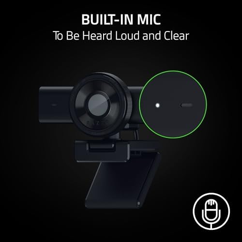Back angle view of the premium streaming webcam highlighting the sturdy USB connection.